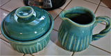 Creamer and Sugar Bowl Set in Our Emerald Isle Green