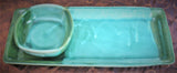 Tray Set in Our Emerald Isle Green Glaze