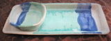 Tray Set in Our Light Ocean Breeze Glaze Pattern