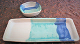 Tray Set in Our Light Ocean Breeze Glaze Pattern