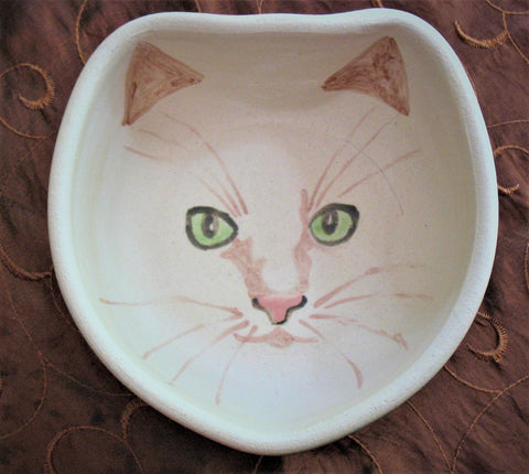 Cat Face Bowl in Green