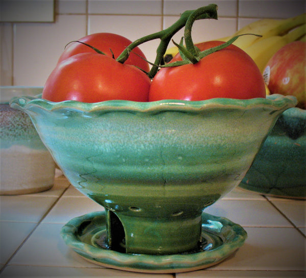 Crock Utensil Jar in Emerald Isle Green – Small House Pottery