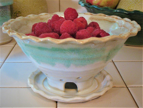 Berry Bowl in Our Sandy Shores Glaze Pattern