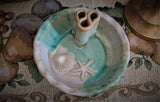 Vase with Shell and Starfish in Sandy Shores Glaze