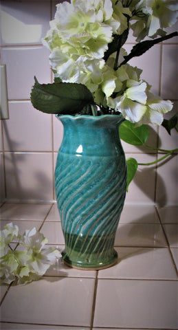 Fluted Vase in Our Emerald Isle Green