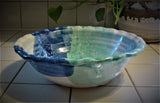 Fluted Serving Bowl in Our Ocean Breeze Glaze