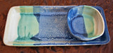 Tray Set in Our Dark Ocean Breeze Glaze