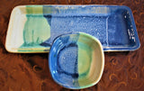 Tray Set in Our Dark Ocean Breeze Glaze