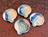Spoon Rests in Our Ocean Breeze Glaze Pattern