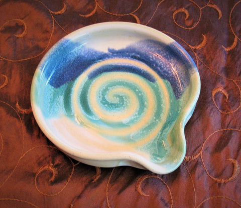 Spoon Rests in Our Ocean Breeze Glaze Pattern