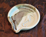 Spoon Rests in Our Espresso Mint Glaze Pattern