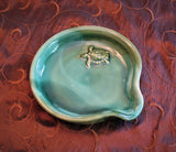 Spoon Rests in Emerald Isle Green Glaze Pattern