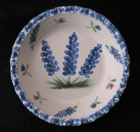 Pie Plate with Blue Bonnets