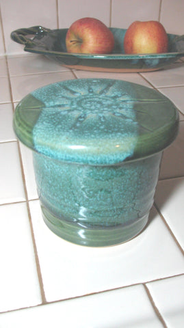 French Butter Dish in Emerald Isle Green