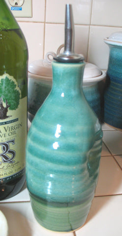 Olive Oil Bottle in Emerald Isle Green