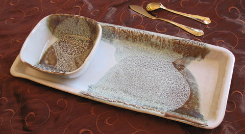 Tray Set in Espresso Mint Glaze