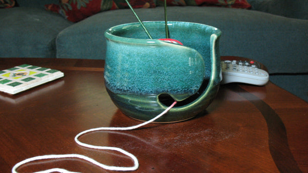 Salsa Bowl in Emerald Isle Green – Small House Pottery