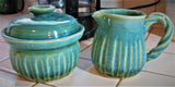 Creamer and Sugar Bowl Set in Our Emerald Isle Green
