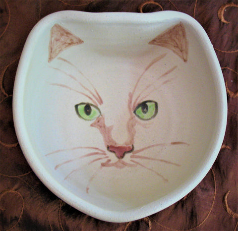 Cat Face Bowl in Blue