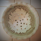 Berry Bowl in Our Espresso Mint Glaze Pattern