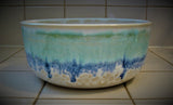 Carved Serving Bowl in Our Ocean Breeze Glaze