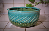 Carved Serving Bowl in Emerald Isle Green