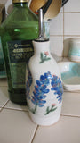 Olive Oil Bottle with the Texas Blue Bonnet Design