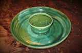Chip and Dip in Our Emerald Isle Green Glaze Design