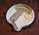 Spoon Rests in Our Espresso Mint Glaze Pattern